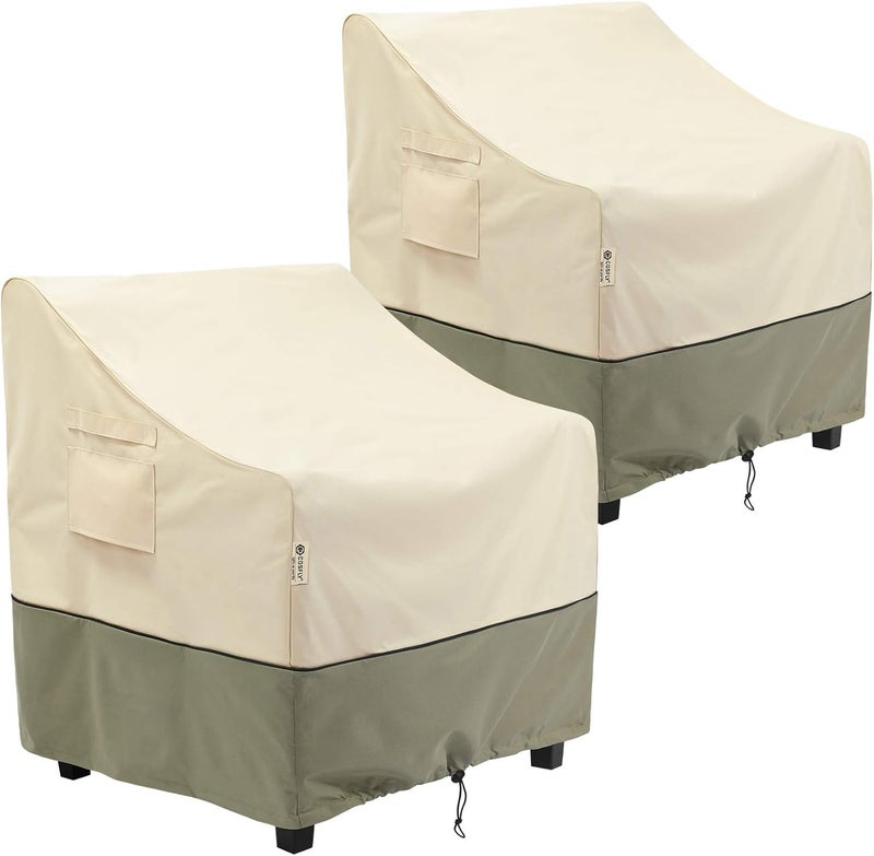COSFLY Outdoor Furniture Patio Chair Covers Waterproof, Lounge Deep Seat Cover, Lawn Furnitures Covers Fits up to 31.5W x 33.5D x 36H inches(2 Pack) - Image 1